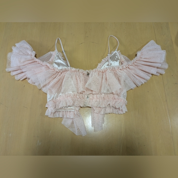 ruffle lace up top - Picture 7 of 8